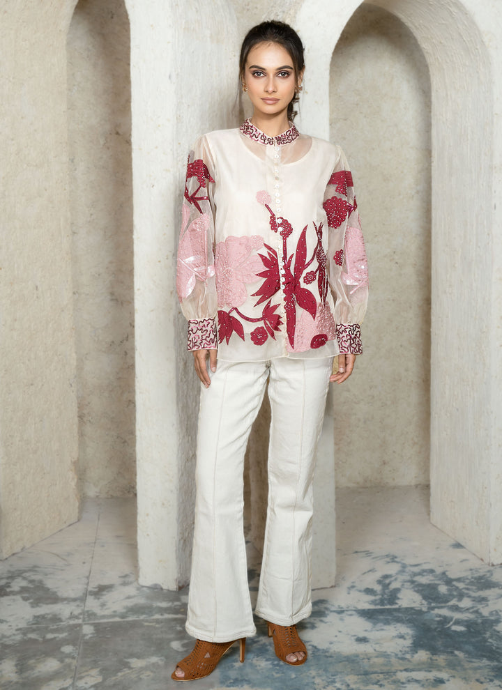Ivory Bloom Applique Coord Set