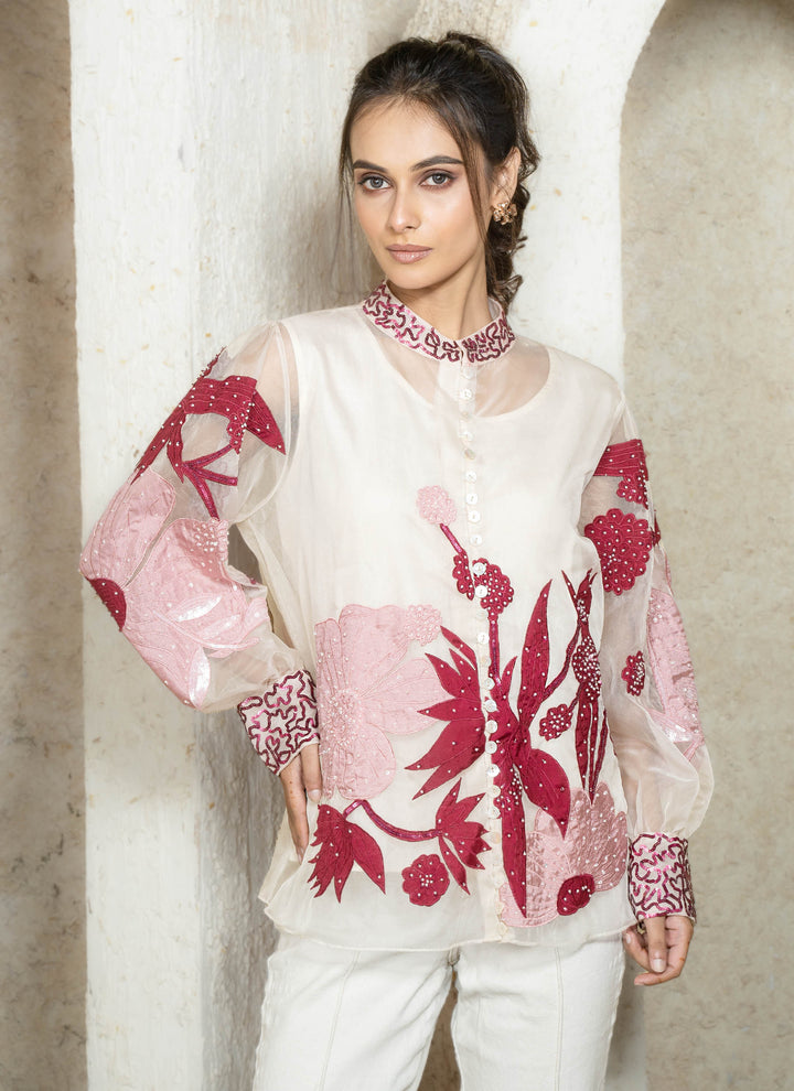 Ivory Bloom Applique Coord Set
