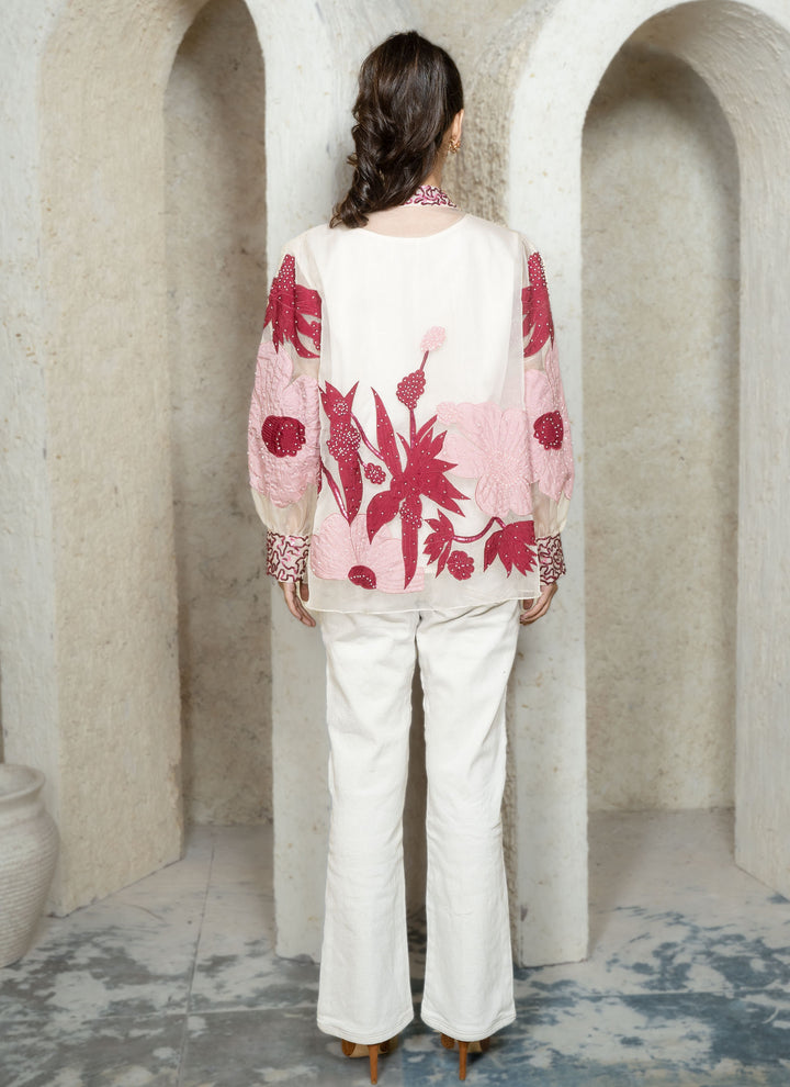 Ivory Bloom Applique Coord Set