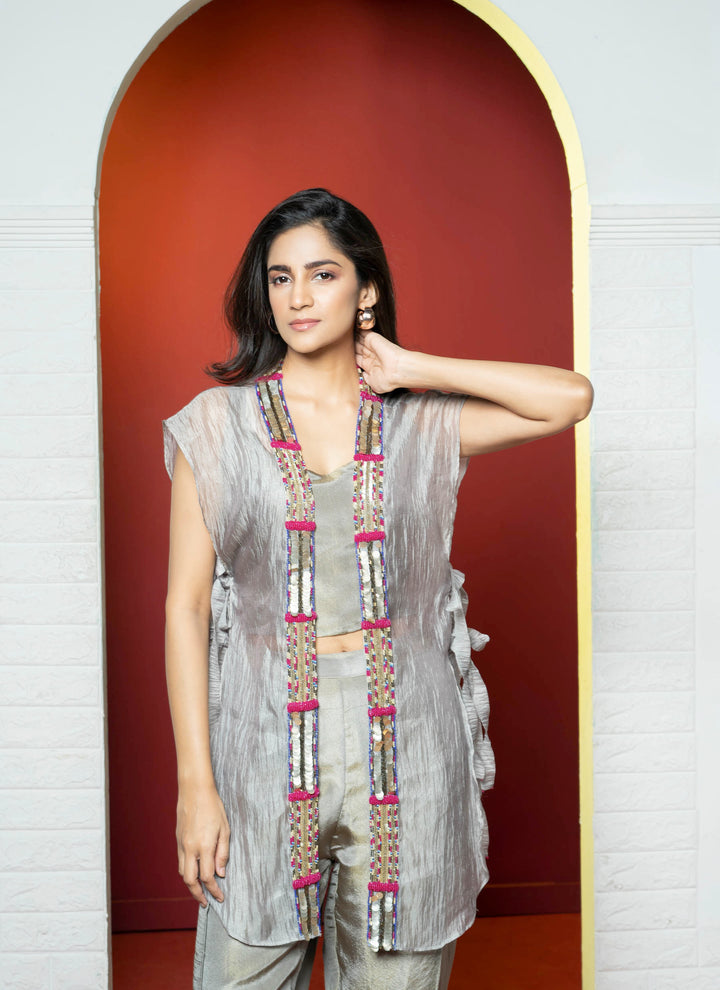 Ash Grey Tissue Co-ord Set