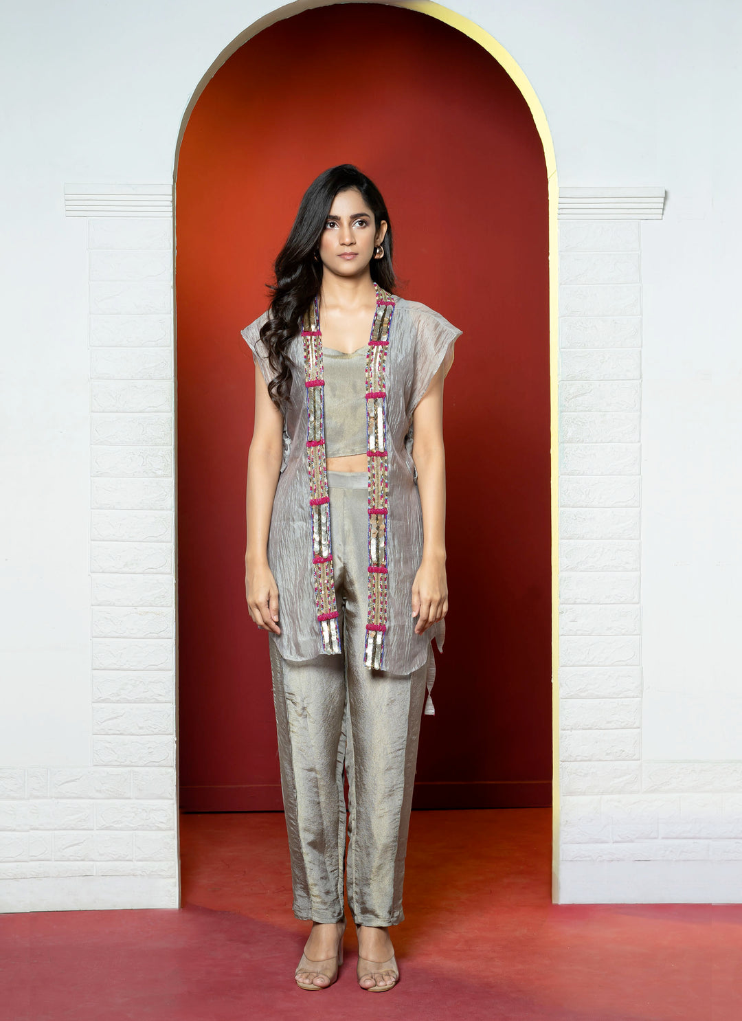 Ash Grey Tissue Co-ord Set