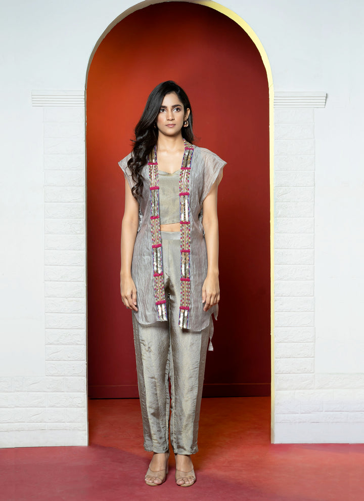 Ash Grey Tissue Co-ord Set