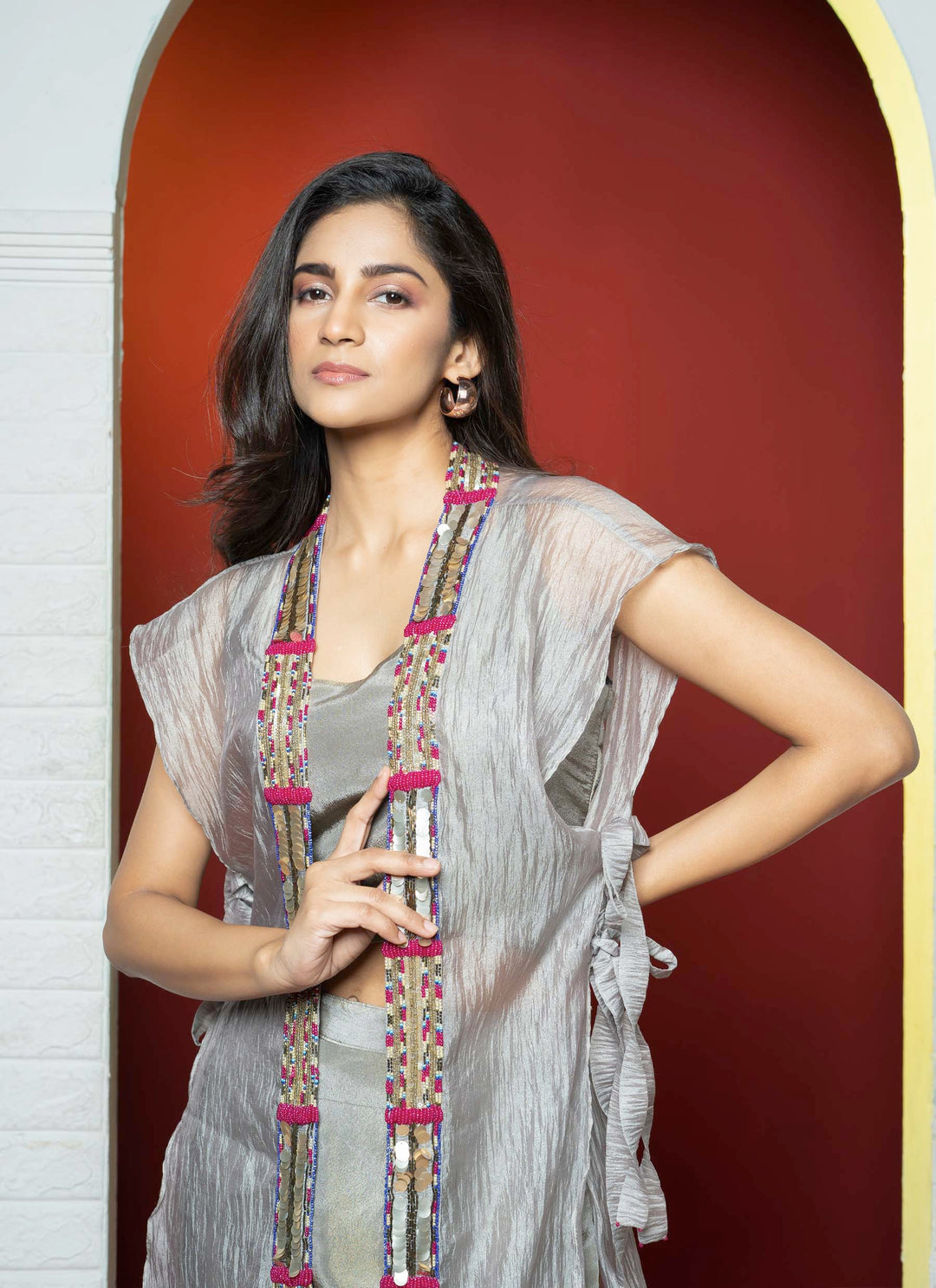 Ash Grey Tissue Co-ord Set