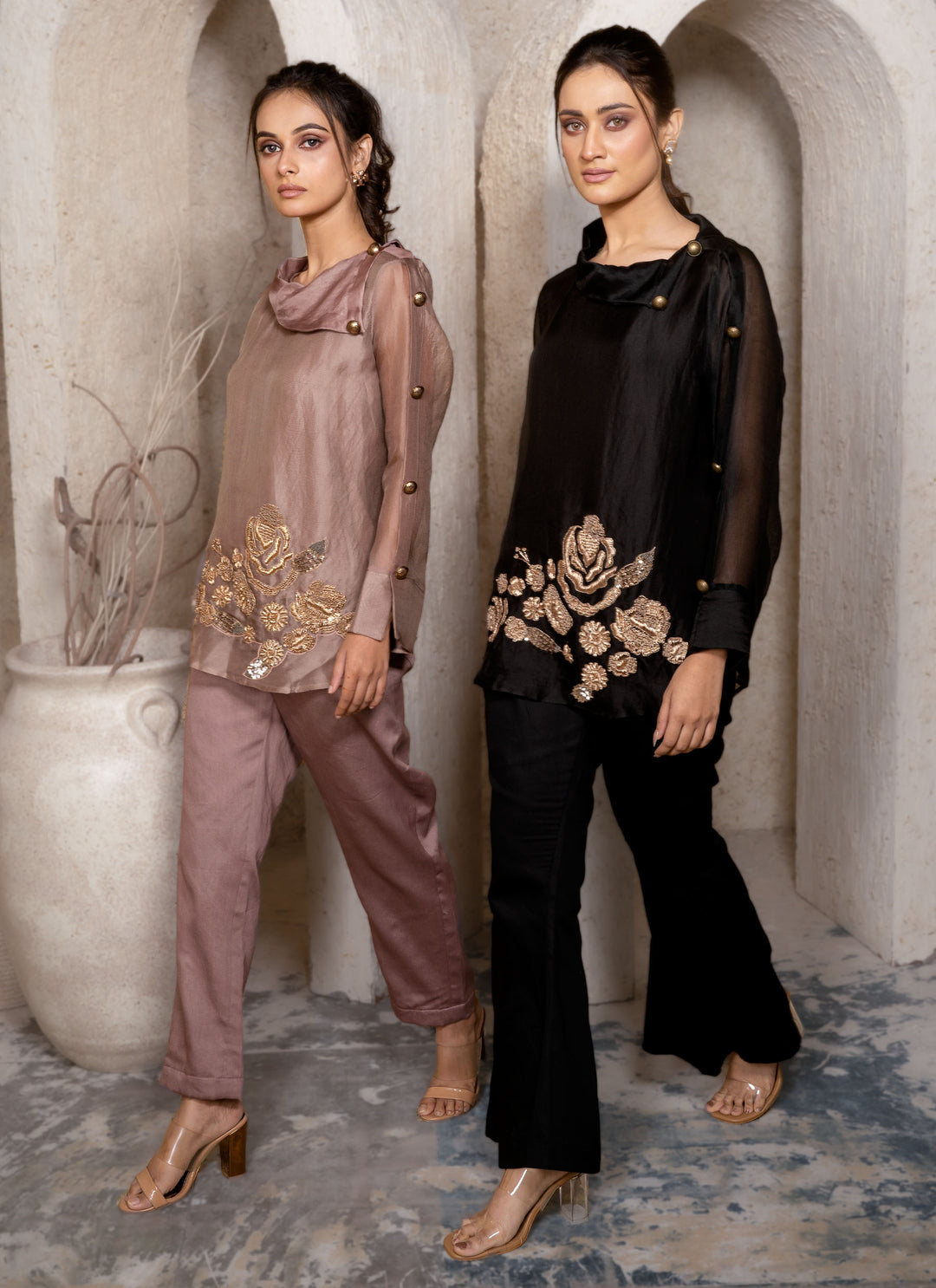 Black Zardozi Co-ord Set